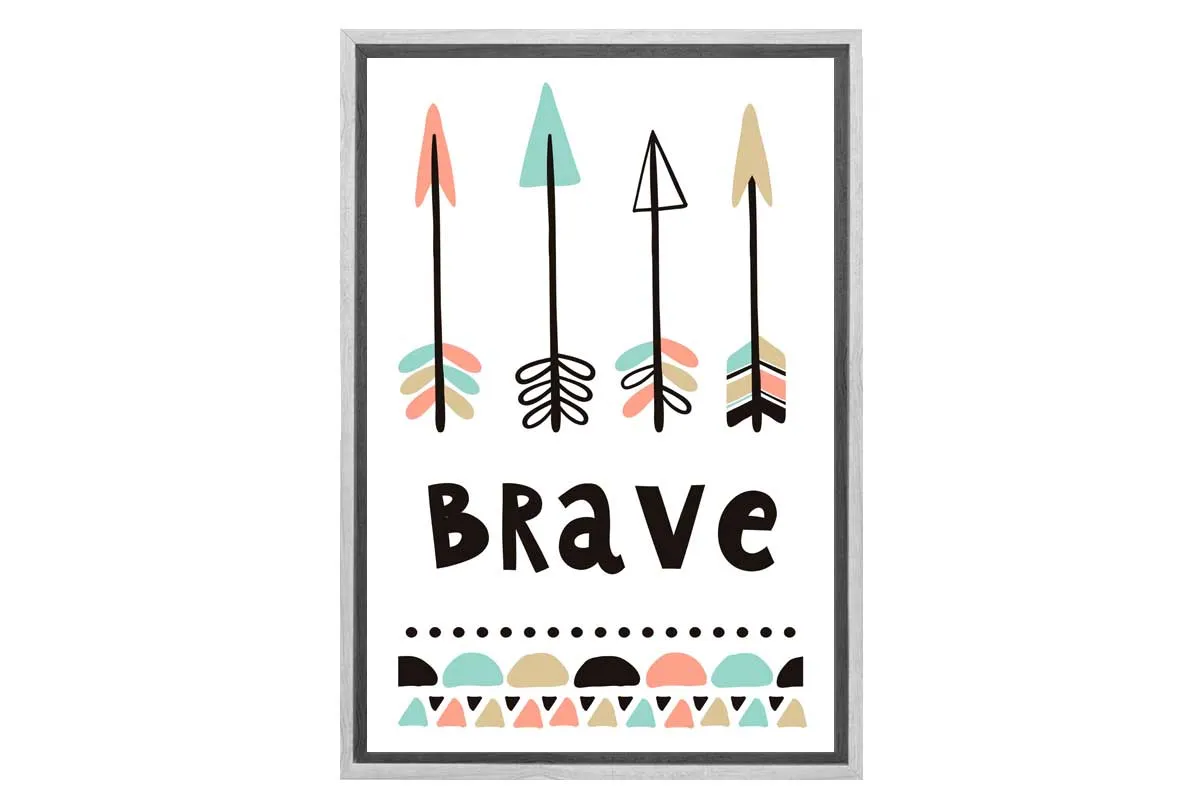 Brave | Boho Kids Print | Canvas Wall Art Print