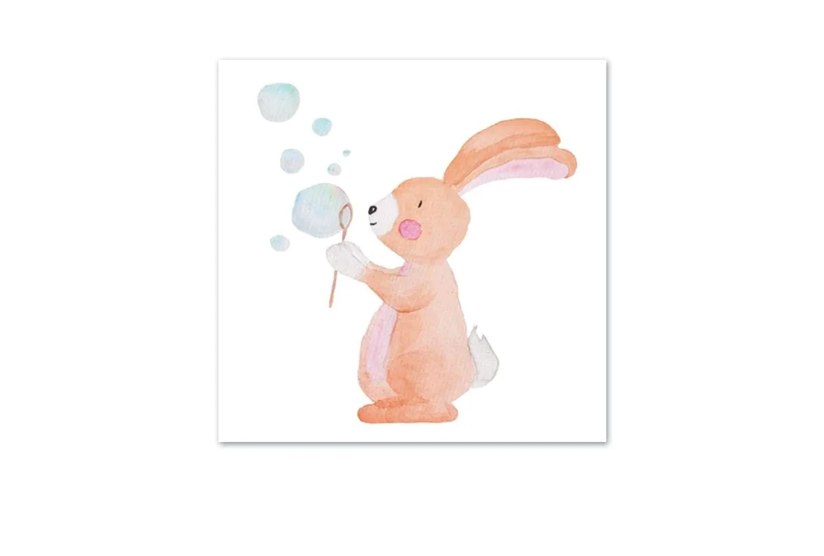 Bubble Bunny | Canvas Wall Art Print