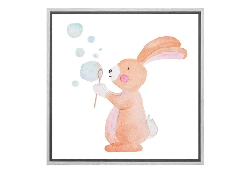 Bubble Bunny | Canvas Wall Art Print