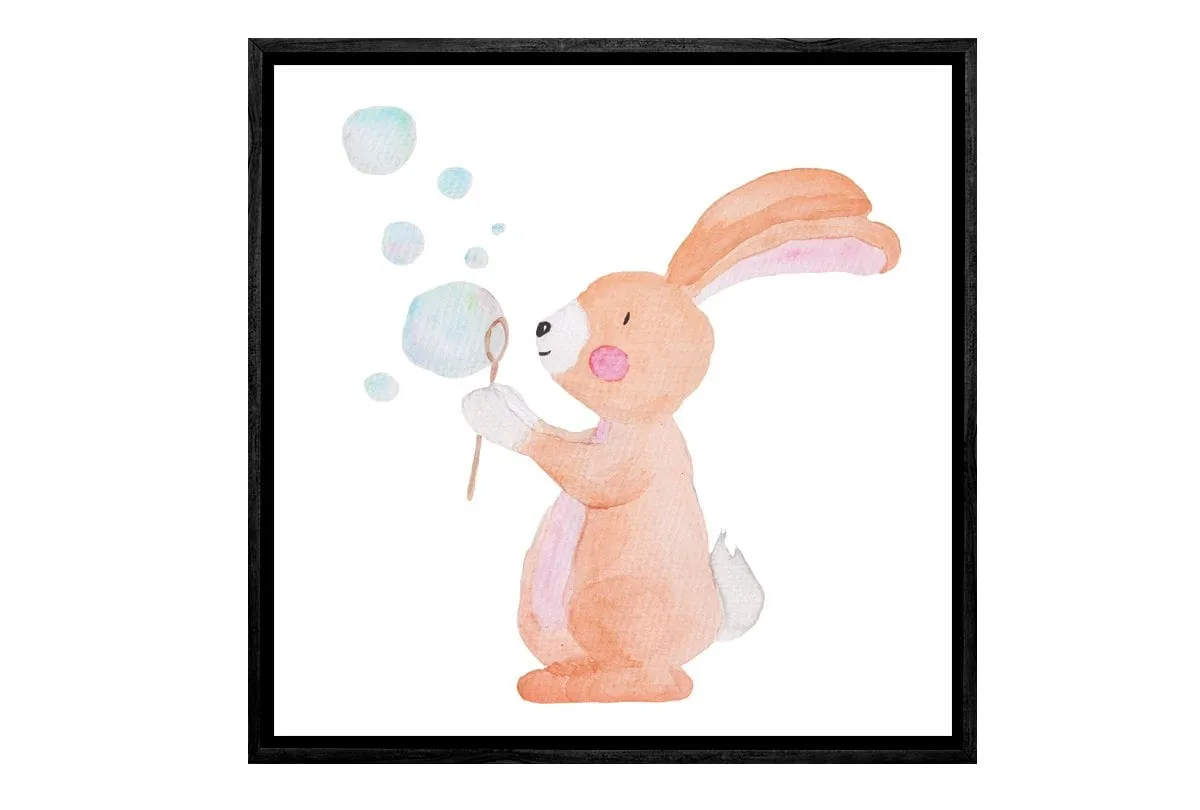 Bubble Bunny | Canvas Wall Art Print