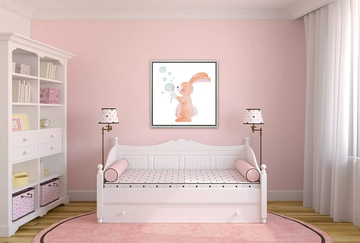 Bubble Bunny | Canvas Wall Art Print