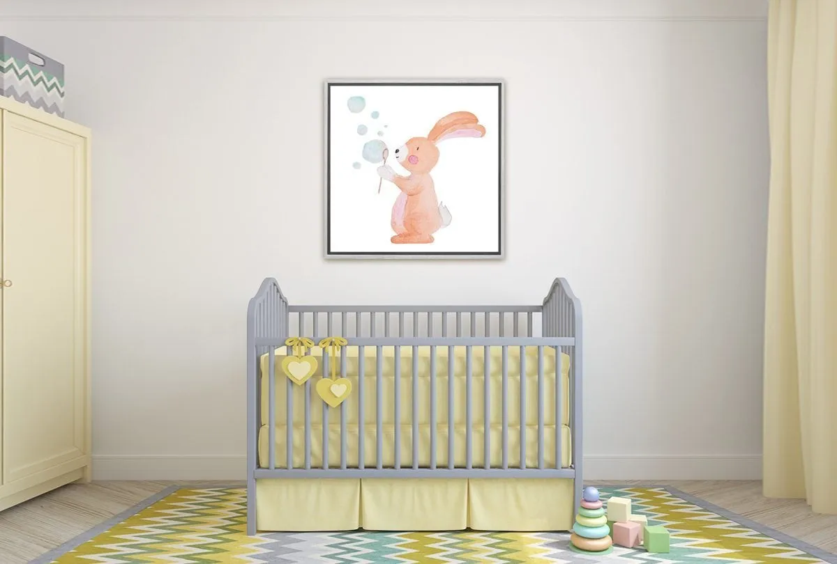 Bubble Bunny | Canvas Wall Art Print