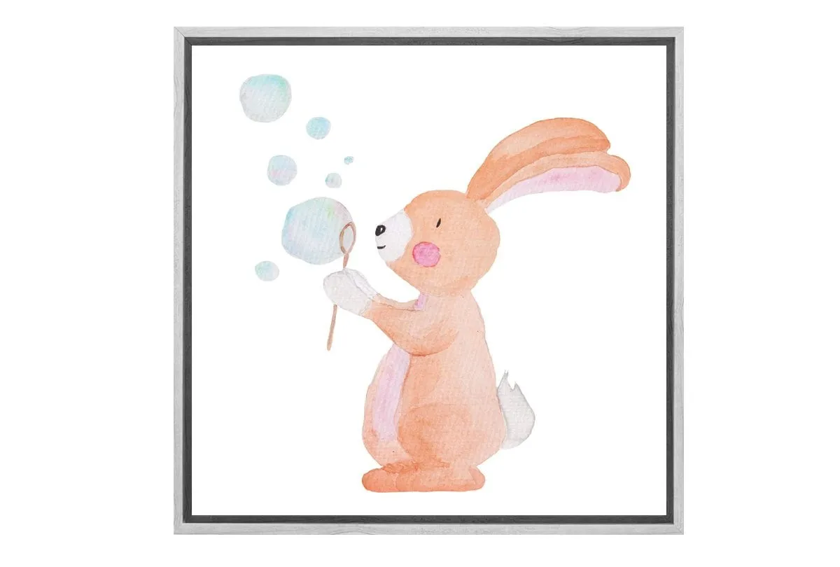 Bubble Bunny | Canvas Wall Art Print