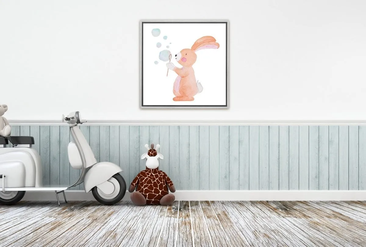 Bubble Bunny | Canvas Wall Art Print