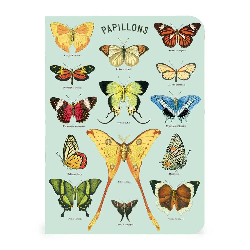 Cavallini Mini Notebook Set 3pk - Butterflies, Mixed Paper