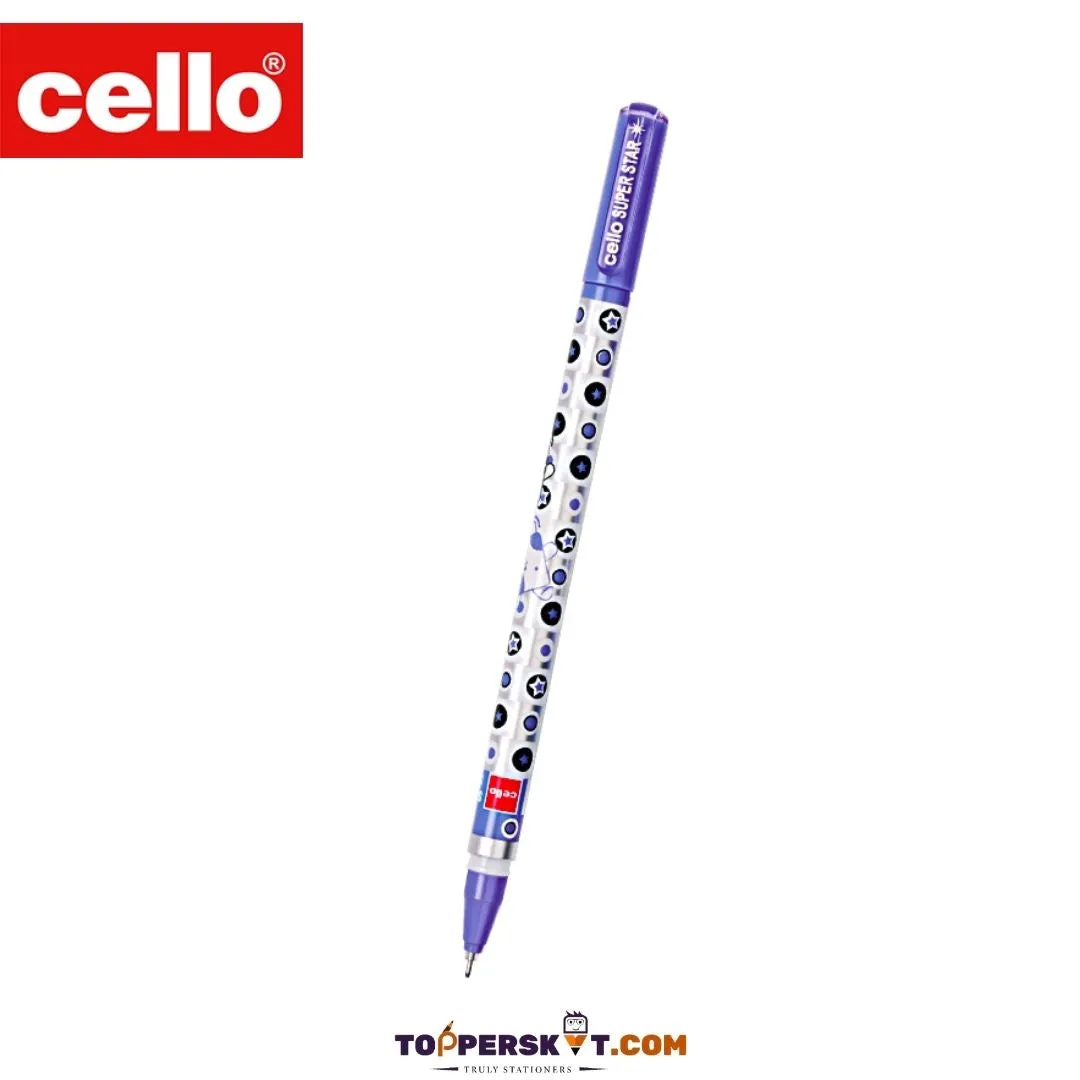 Cello Super Star Gel Pen Set  – Blue ( Pack of 5 )