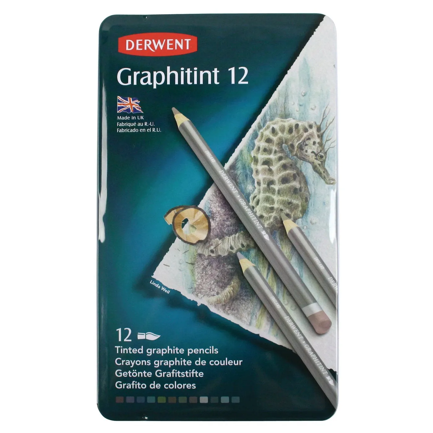 Derwent Graphitint Pencil - (Tin of 12 Pcs)