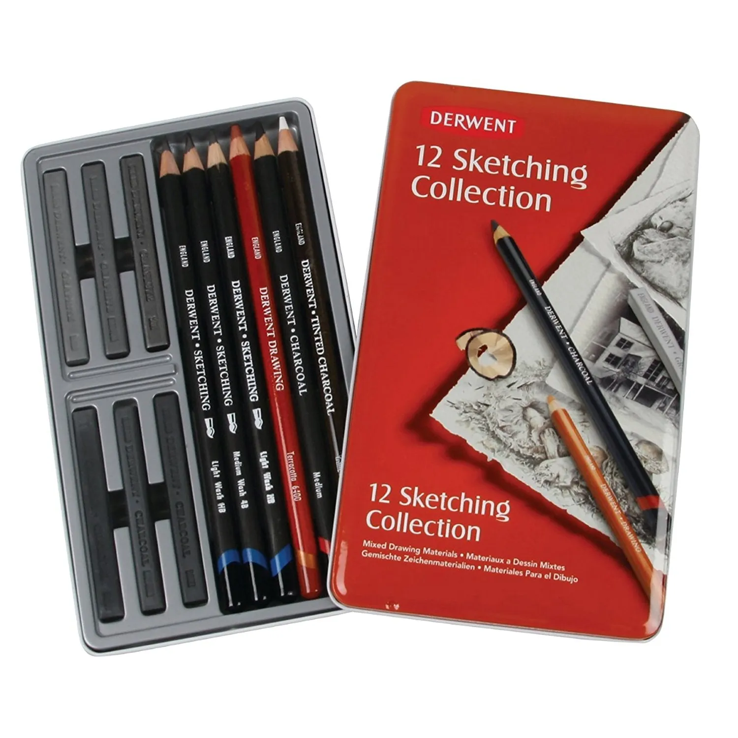 Derwent Sketching Collection - Tin of 12