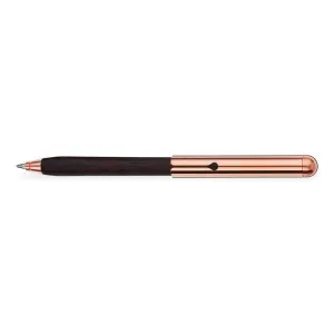 E M Style Wood Ballpoint Pen - Wenge with Copper-Plated Brass