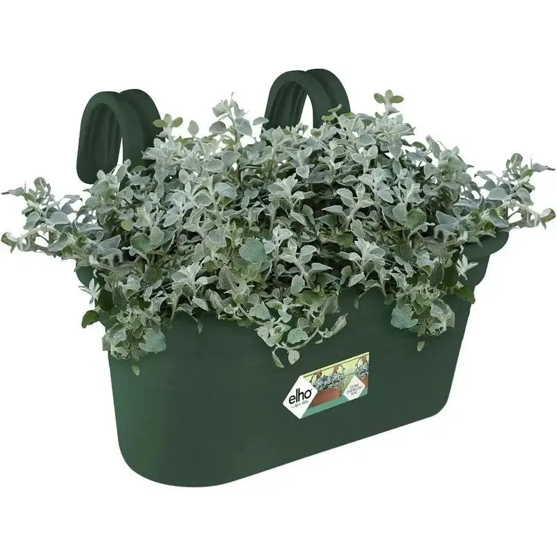 Elho Green Basics Easy Hanging Double Fence Planter - Leaf Green