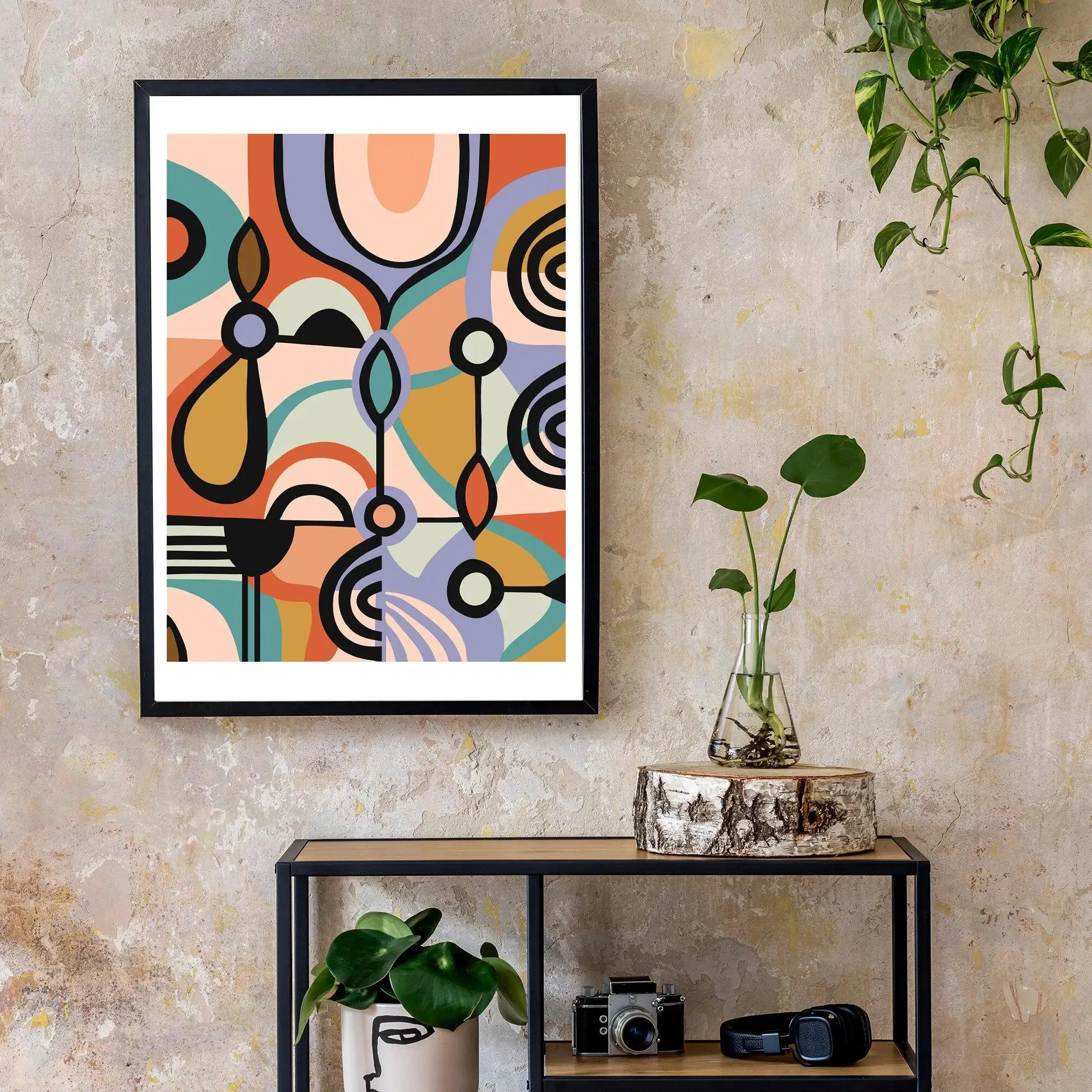 Encounters Modern Abstract Wall Art Print