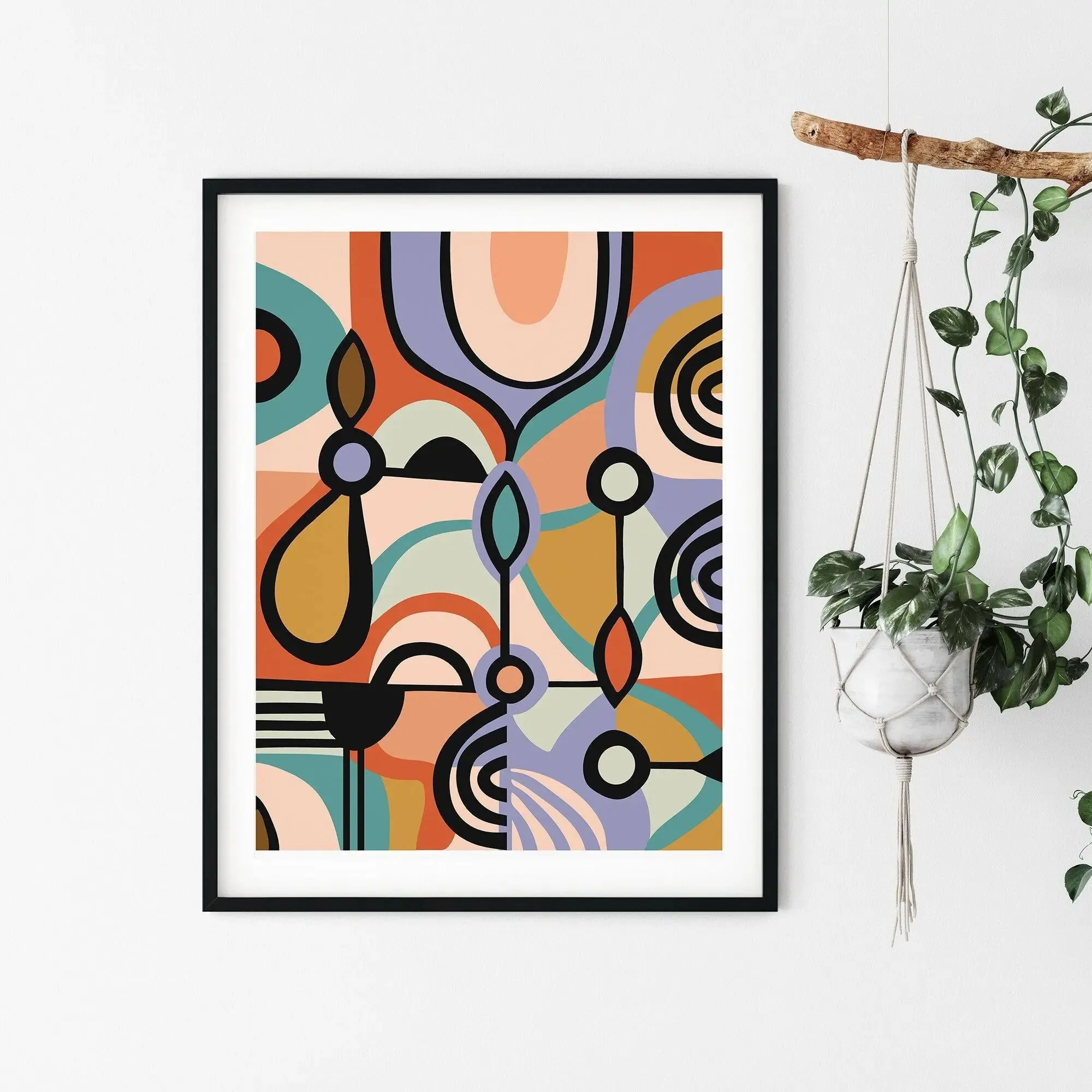 Encounters Modern Abstract Wall Art Print