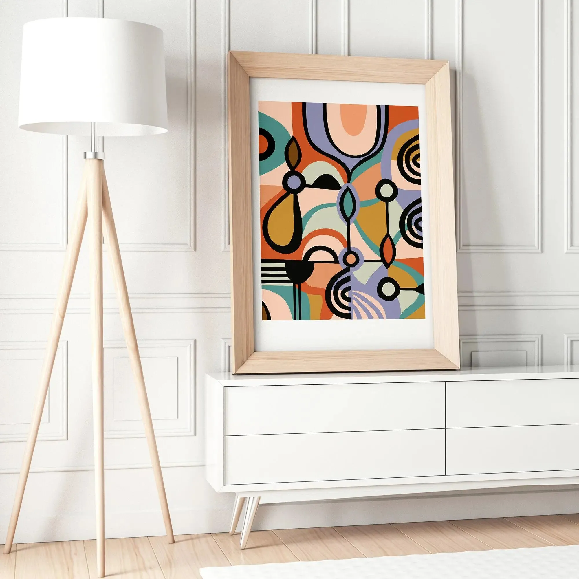 Encounters Modern Abstract Wall Art Print