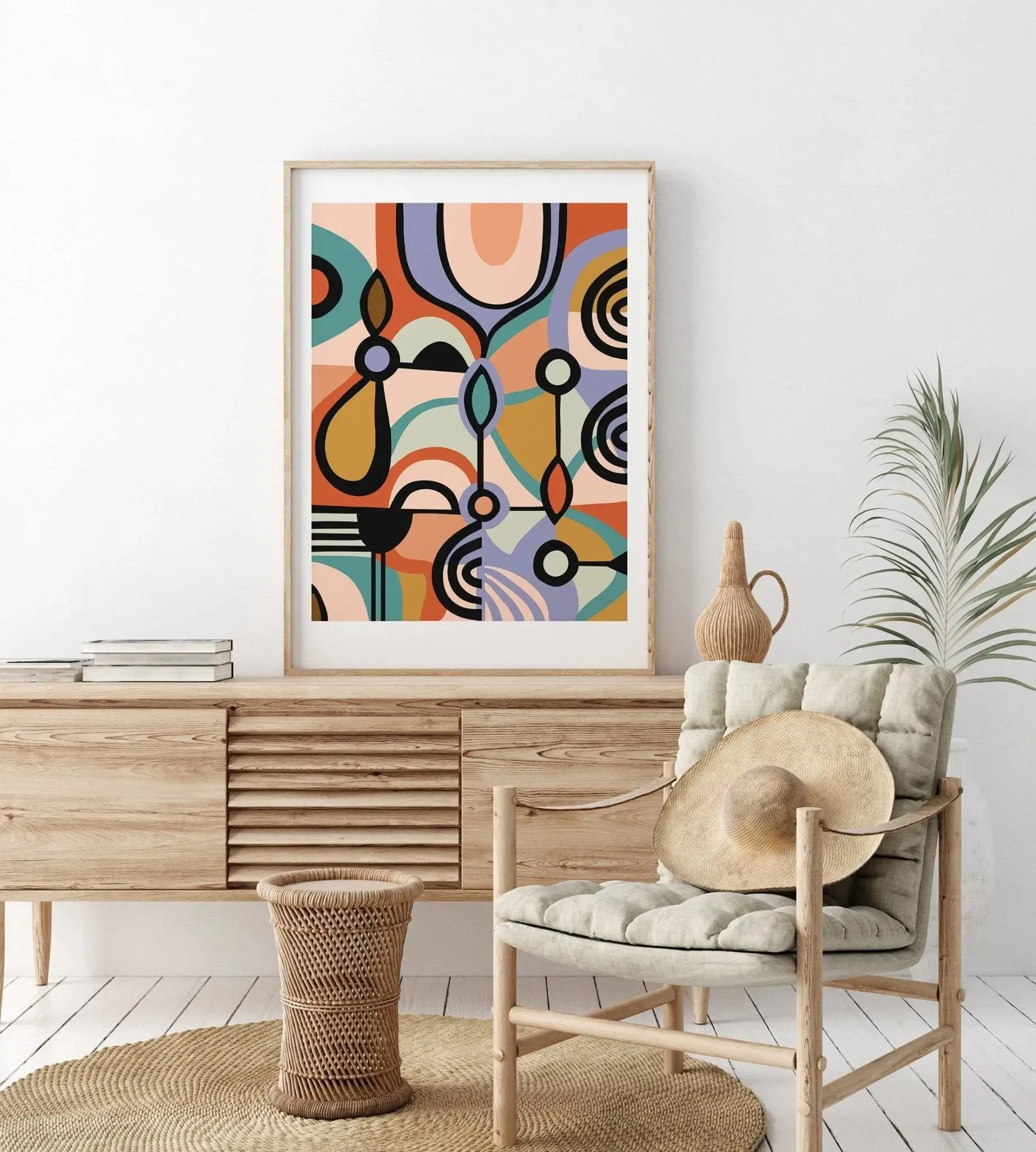 Encounters Modern Abstract Wall Art Print