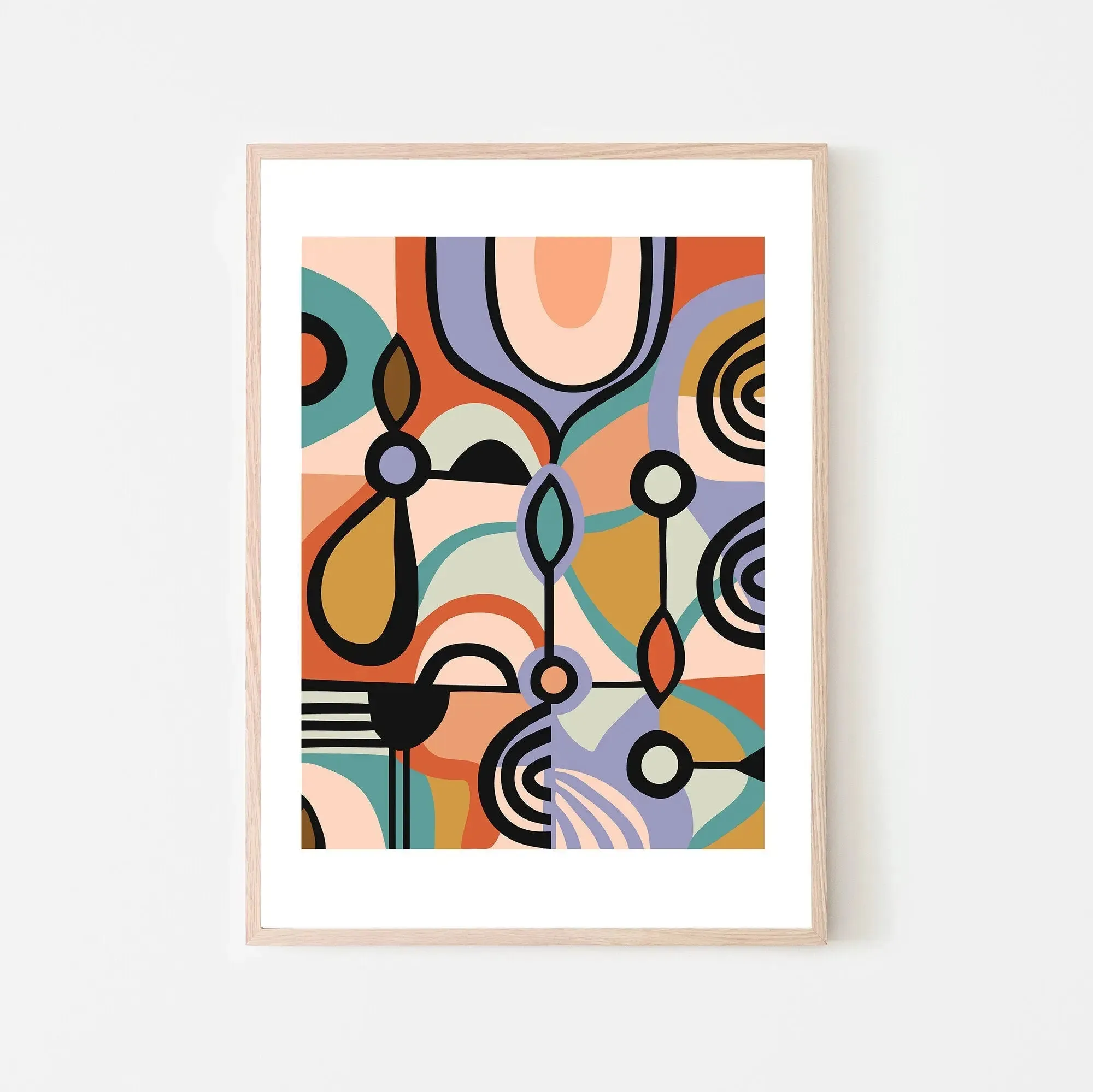 Encounters Modern Abstract Wall Art Print