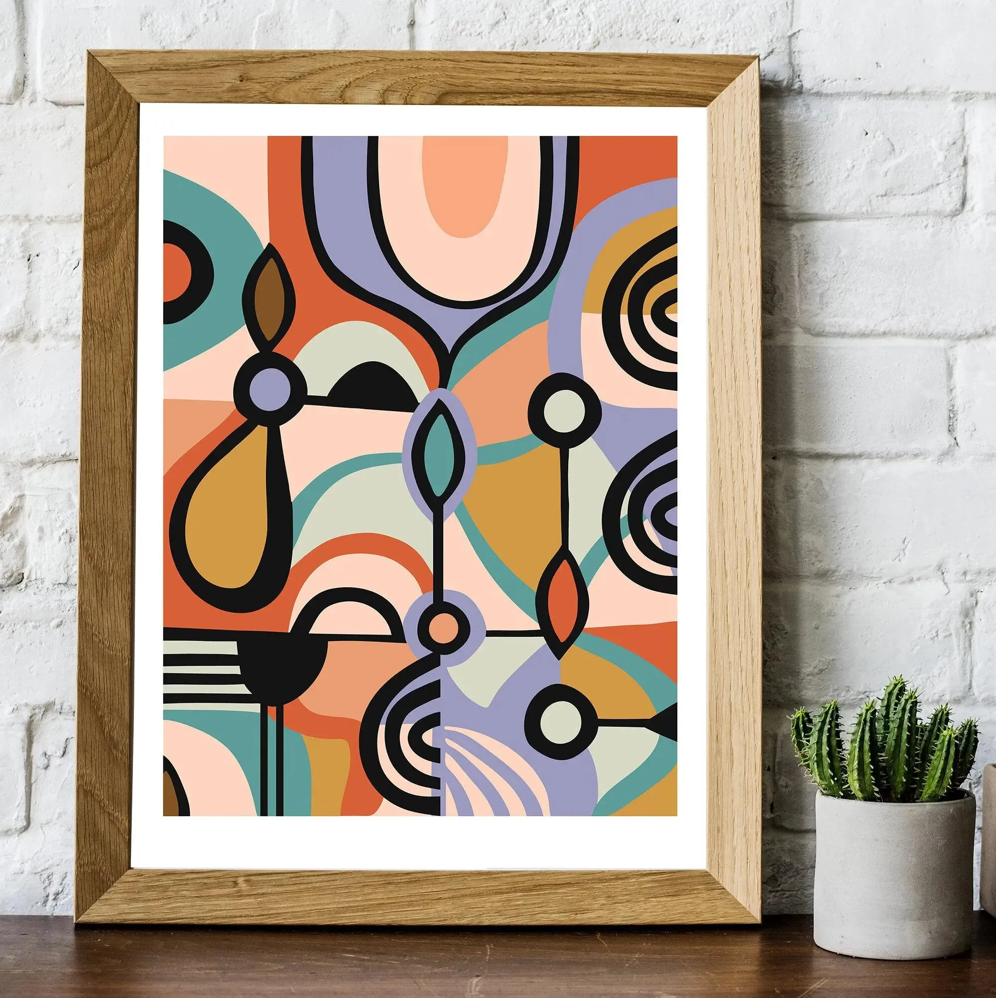 Encounters Modern Abstract Wall Art Print