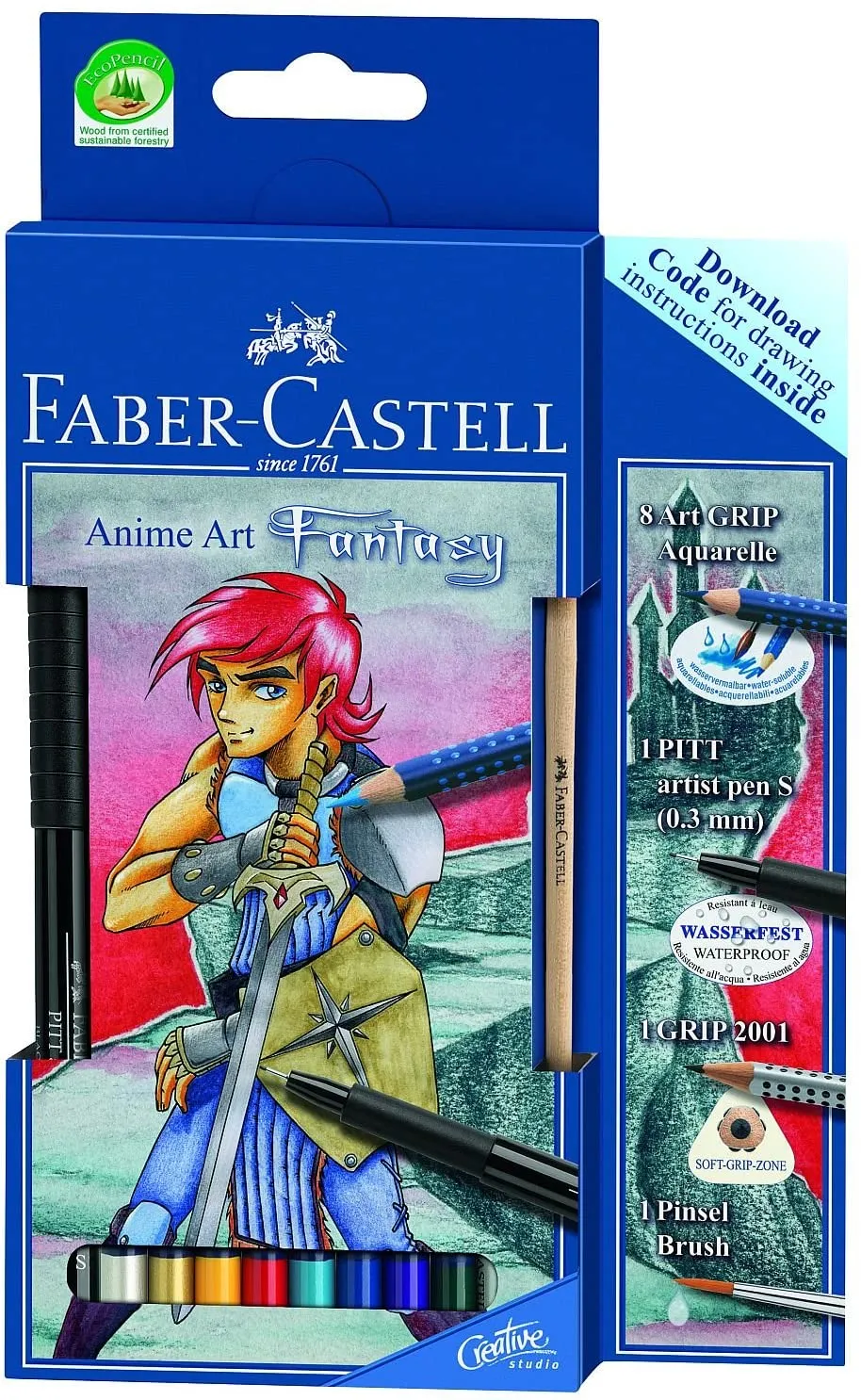 FABER-CASTELL Art Grip Aquarelle Studio Qulaity Color Pencils Anime Art "Fantasy"