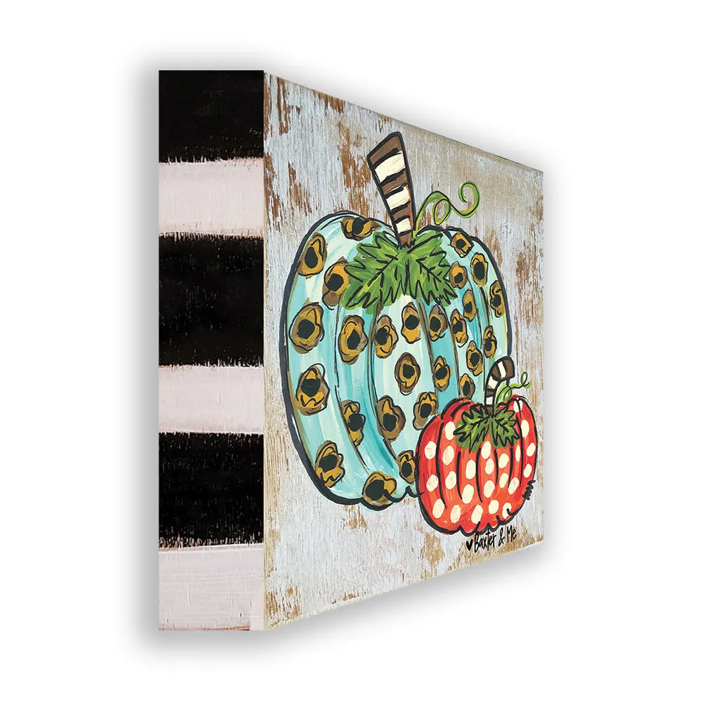 Funky Pumpkins - Wrapped Canvas