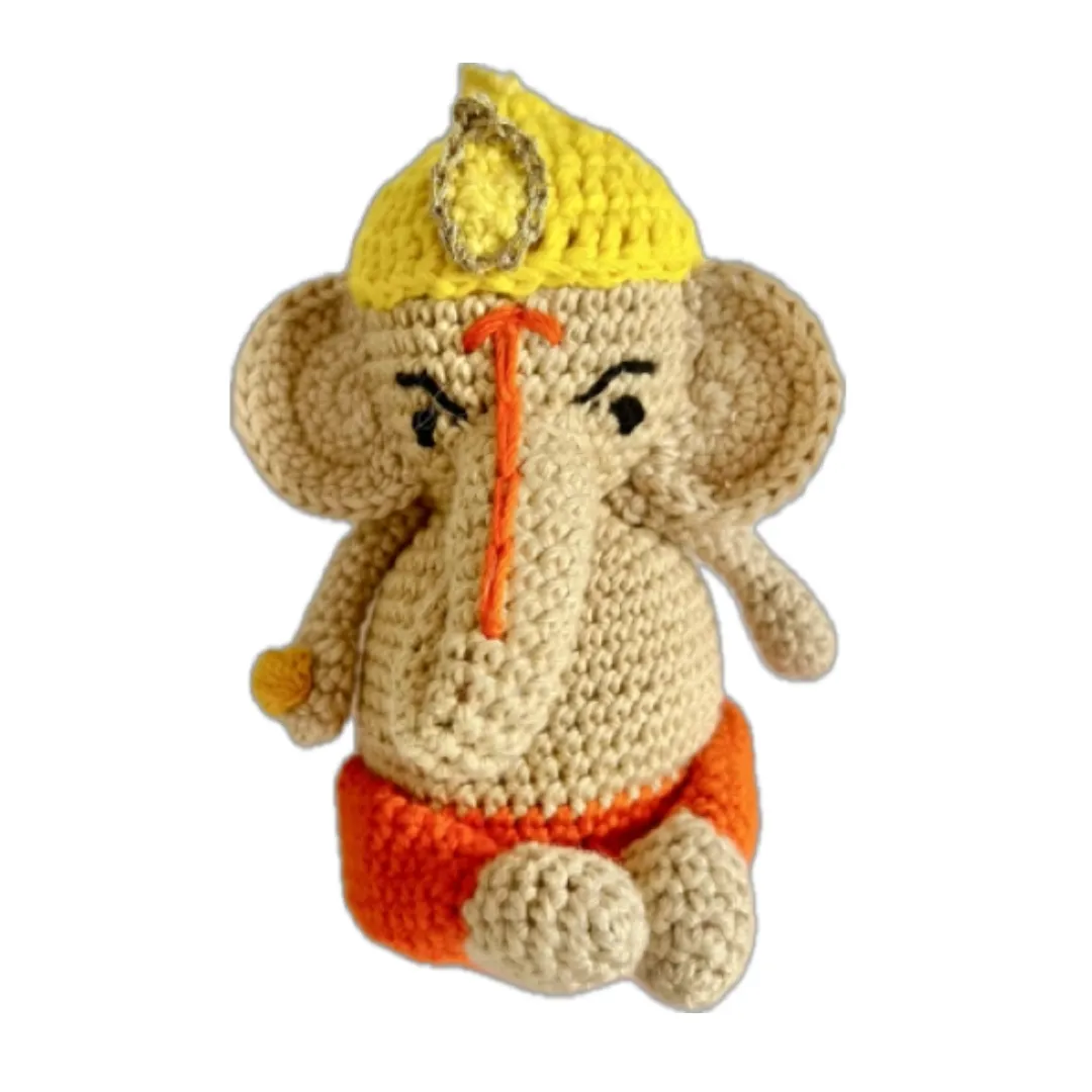 Ganpati Bappa - Handmade Crochet Hanging