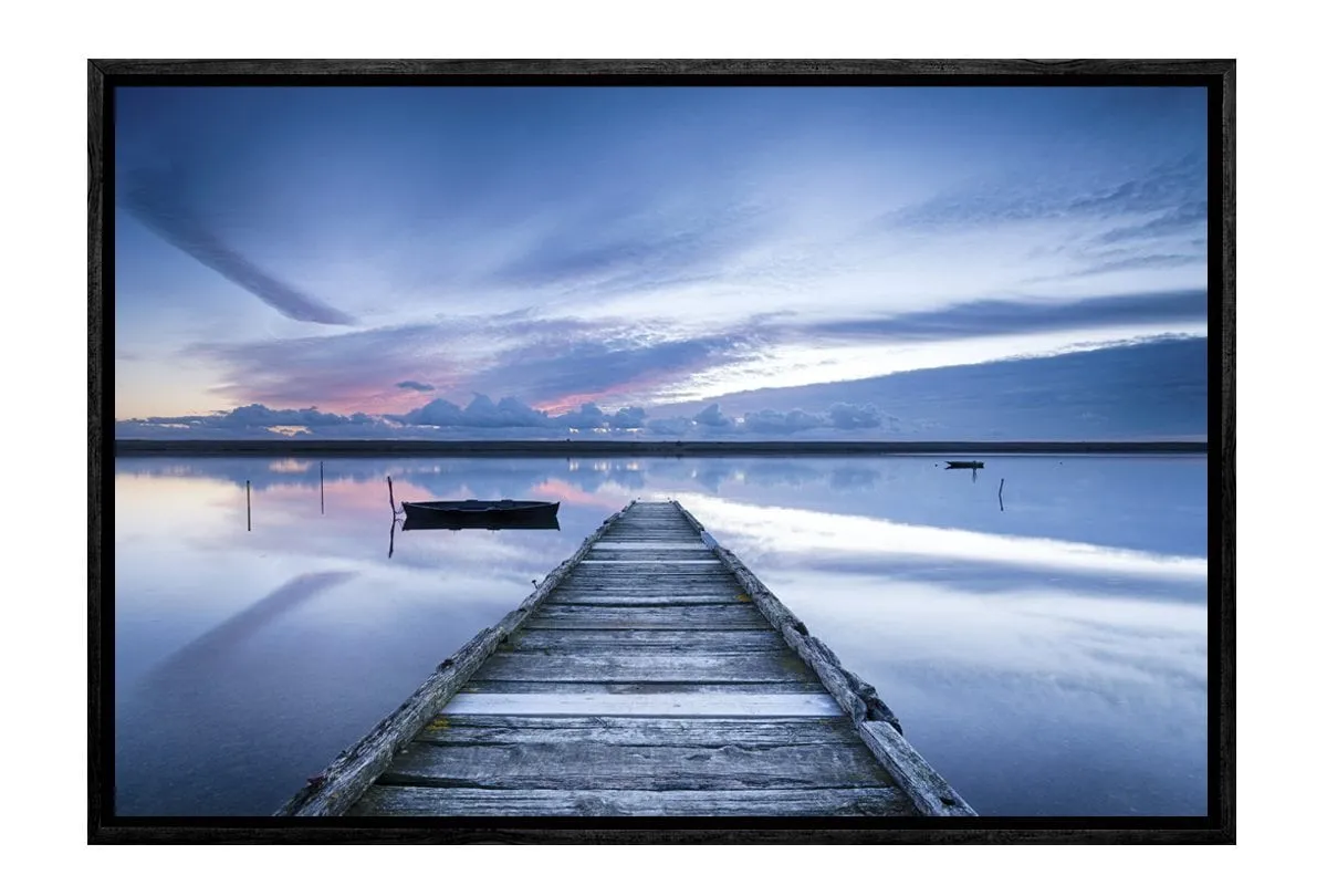 Glassy Lake Jetty | Canvas Wall Art Decor