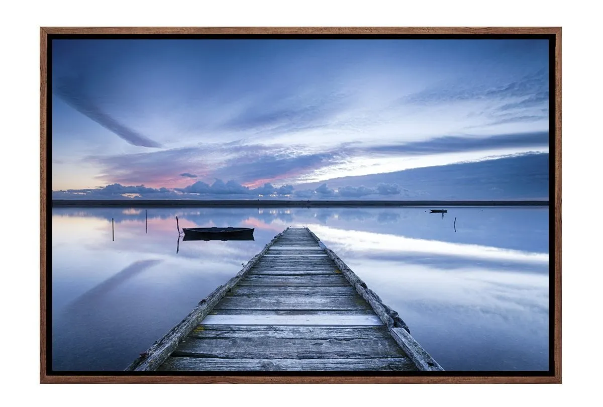 Glassy Lake Jetty | Canvas Wall Art Decor