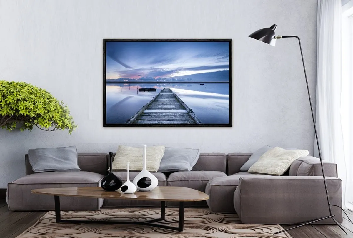 Glassy Lake Jetty | Canvas Wall Art Decor