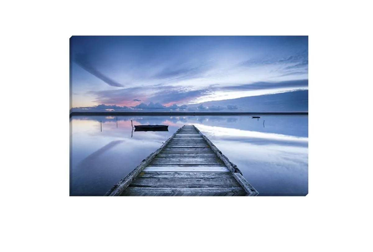 Glassy Lake Jetty | Canvas Wall Art Decor