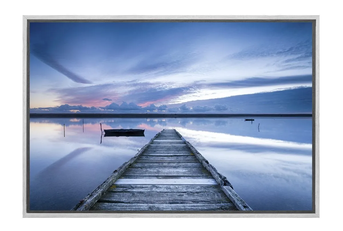 Glassy Lake Jetty | Canvas Wall Art Decor