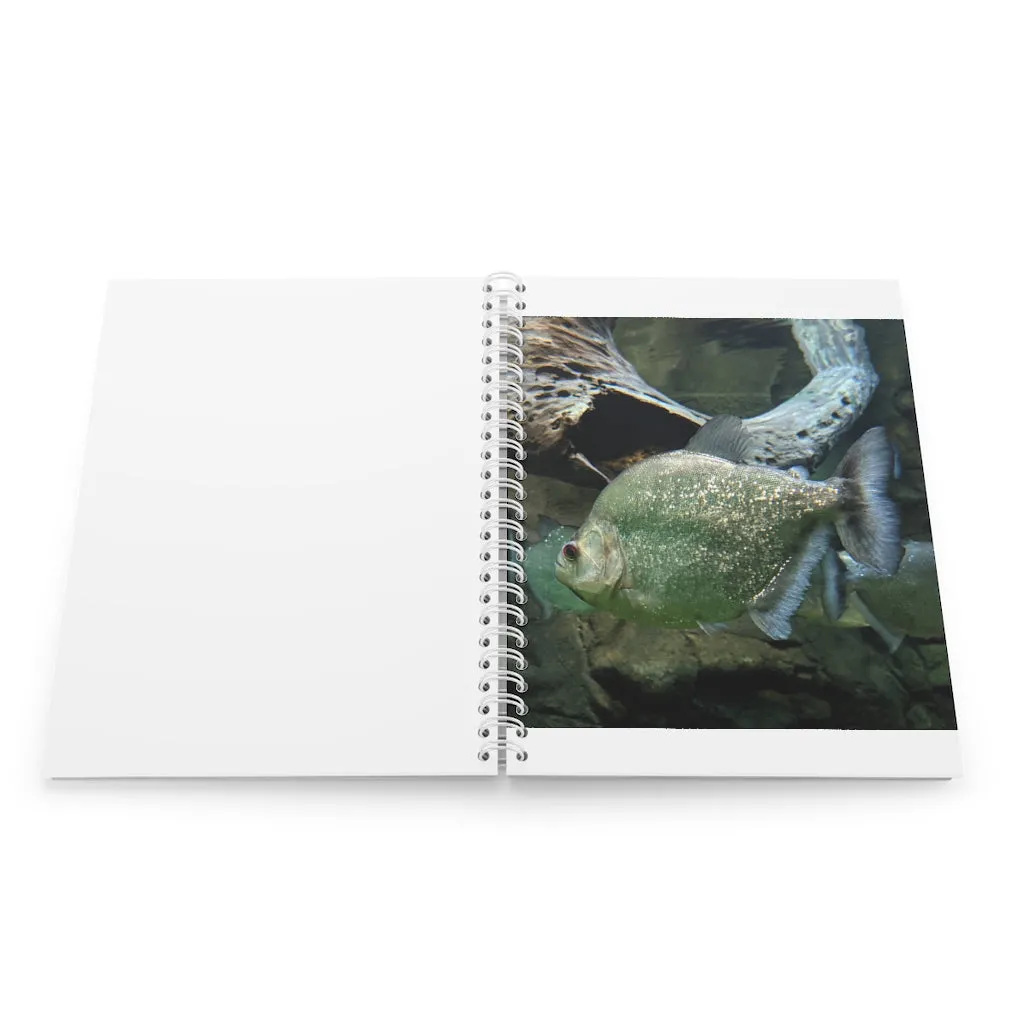 Glitter Green Fish Spiral Notebook