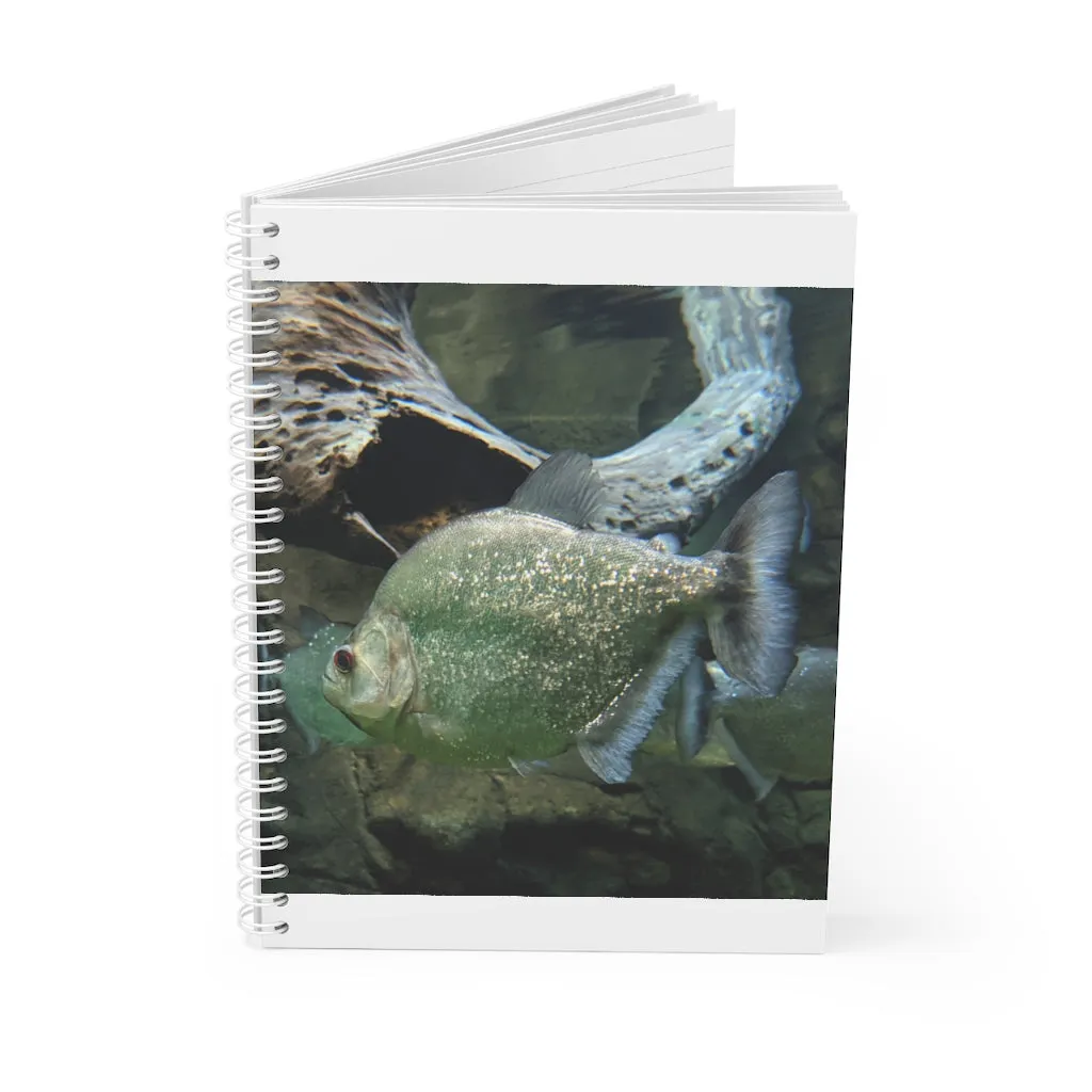 Glitter Green Fish Spiral Notebook