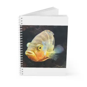 Grey Orange Fish Spiral Notebook