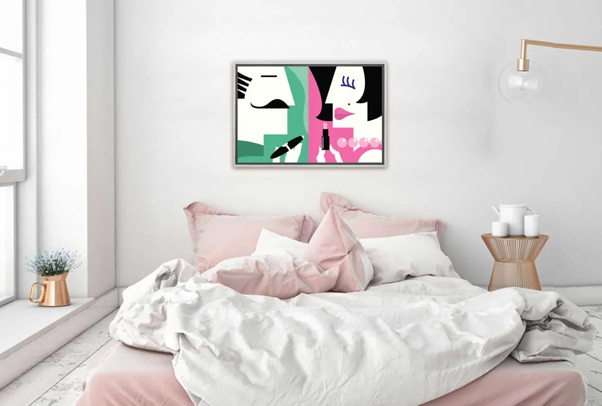 His and Hers Abstract | Canvas Wall Art Print