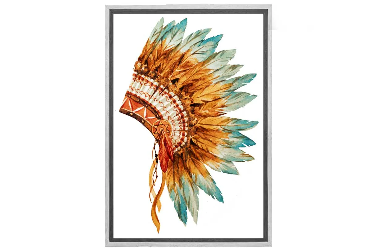 Indian Headdress | Canvas Wall Art Print