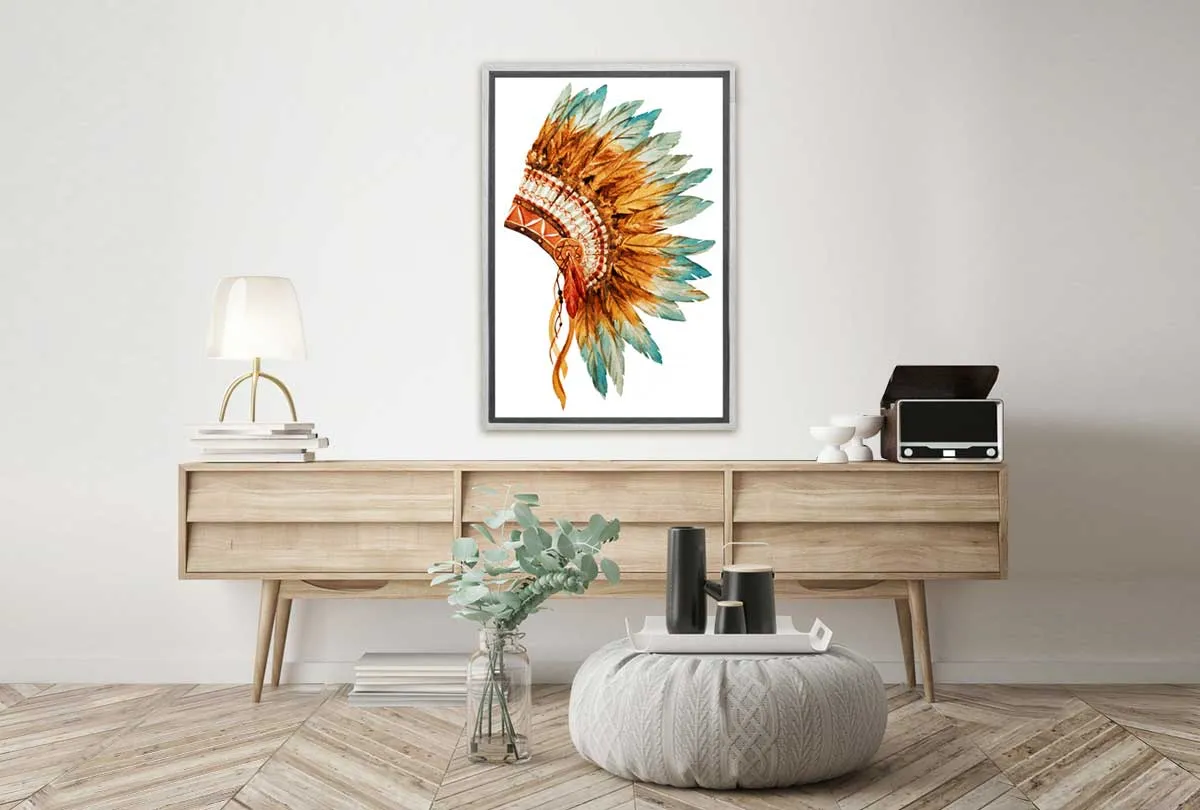 Indian Headdress | Canvas Wall Art Print