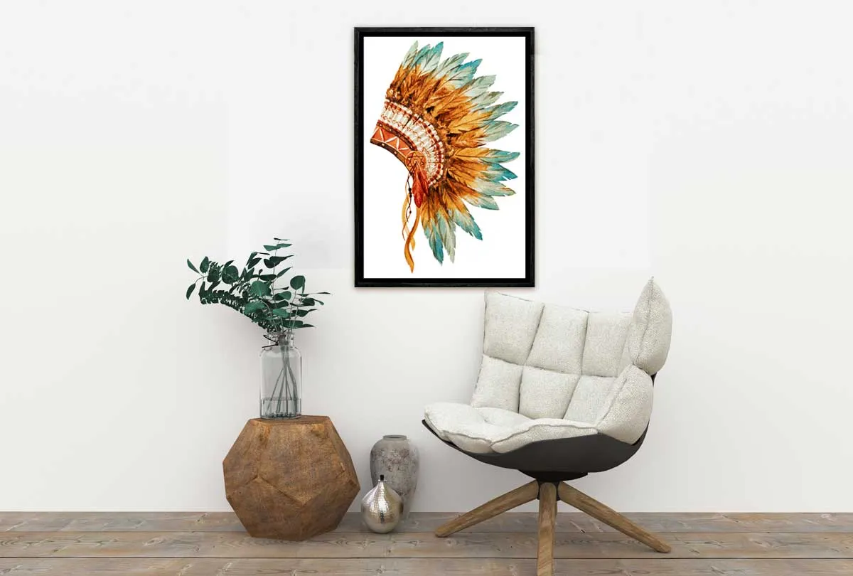 Indian Headdress | Canvas Wall Art Print