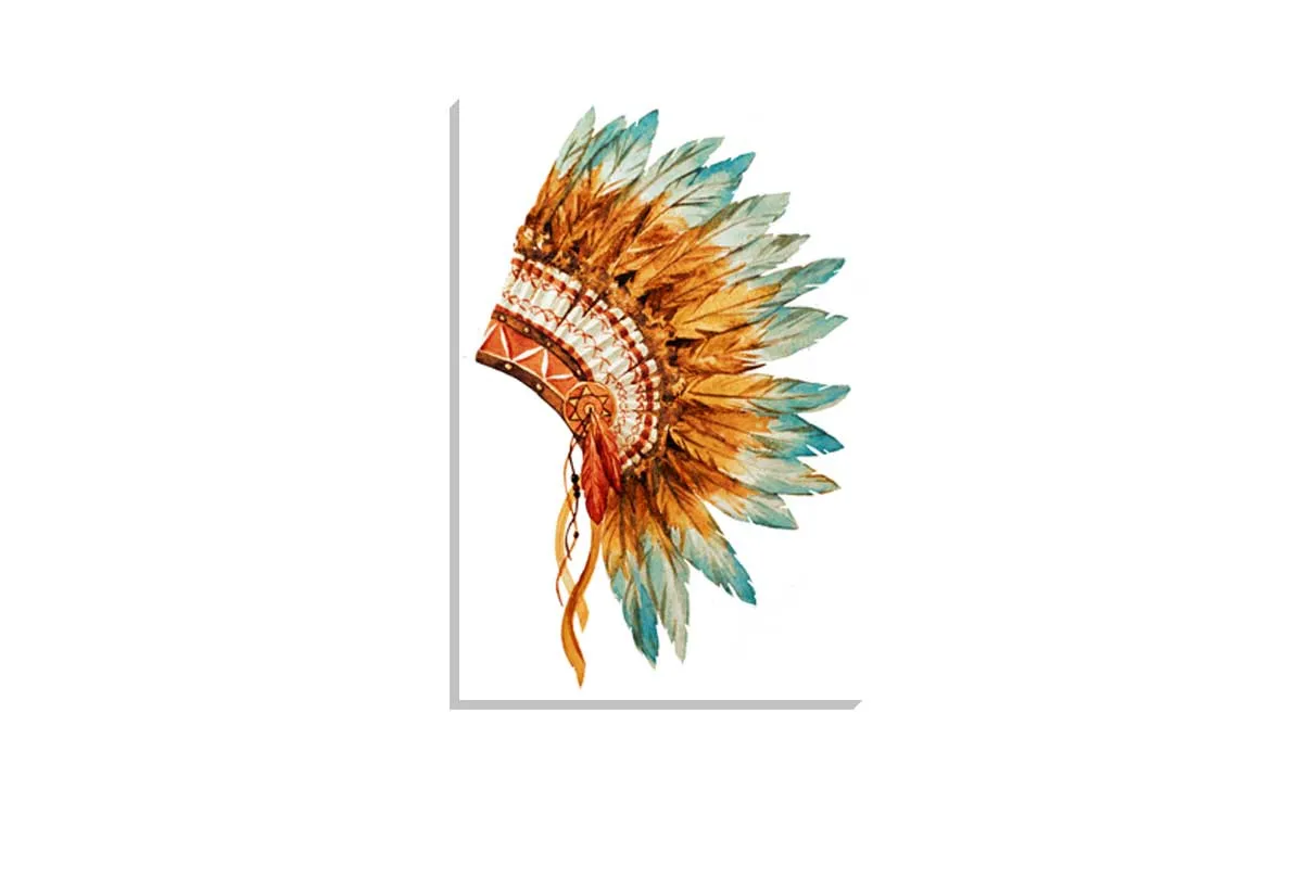 Indian Headdress | Canvas Wall Art Print