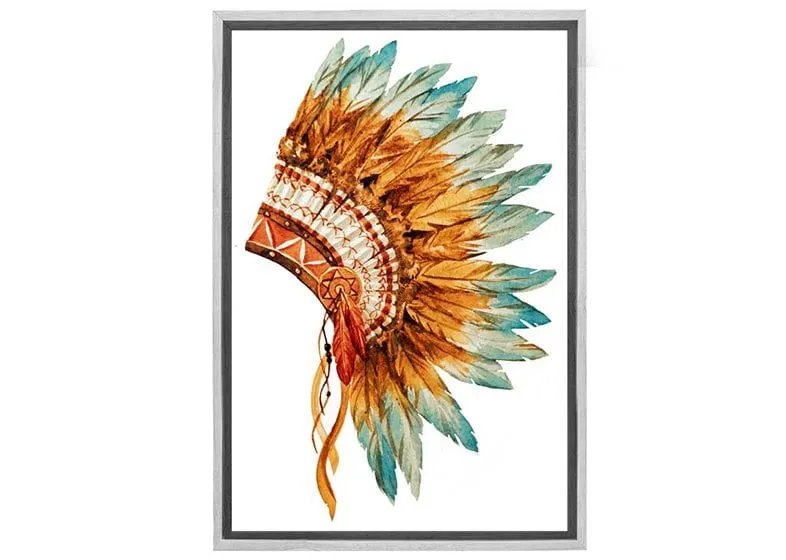 Indian Headdress | Canvas Wall Art Print