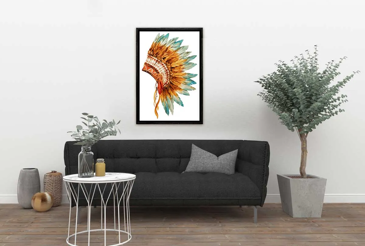 Indian Headdress | Canvas Wall Art Print