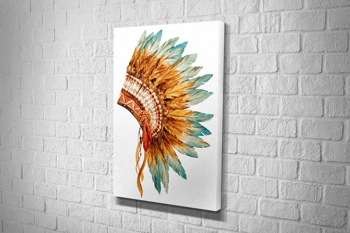 Indian Headdress | Canvas Wall Art Print