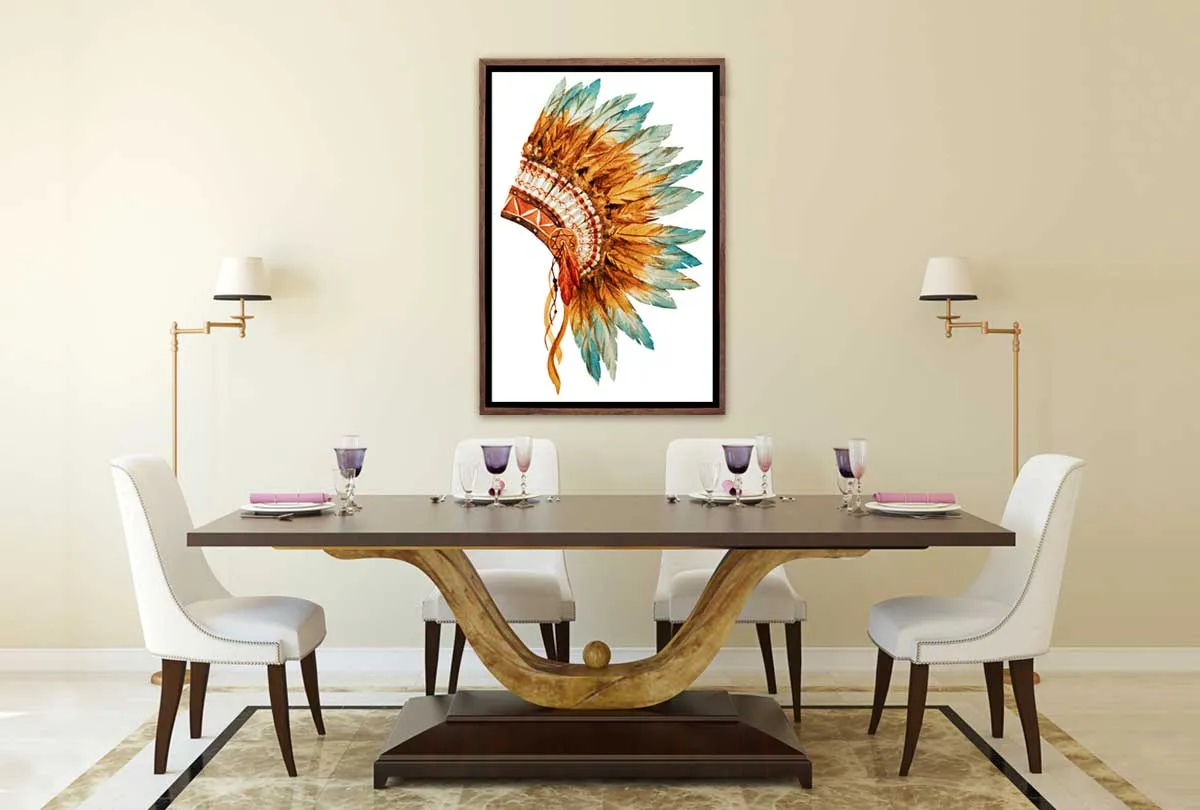 Indian Headdress | Canvas Wall Art Print