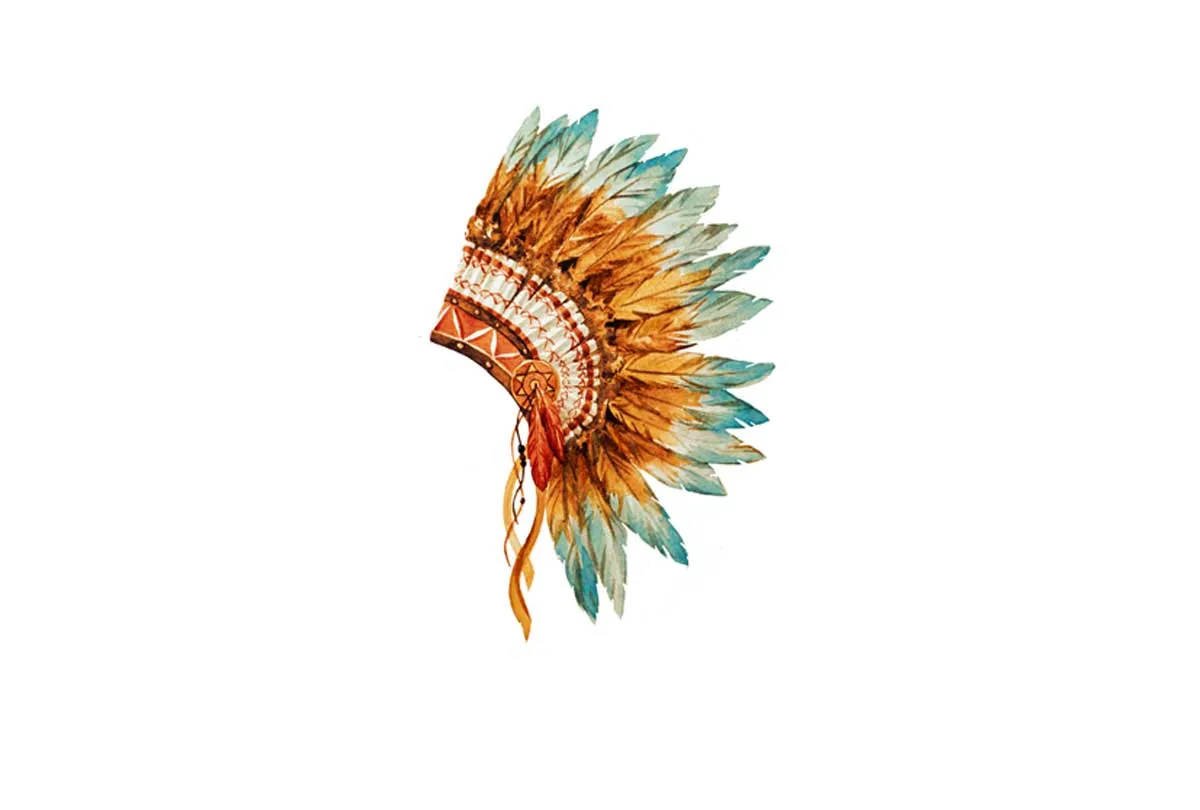 Indian Headdress | Canvas Wall Art Print