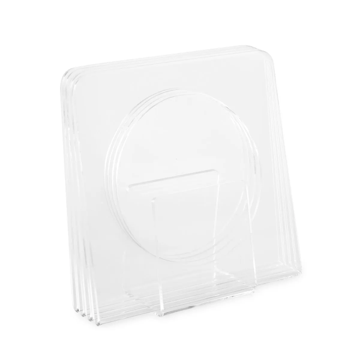 Insertable Single Fold Cocktail Napkin Coaster with Stand Set of 4