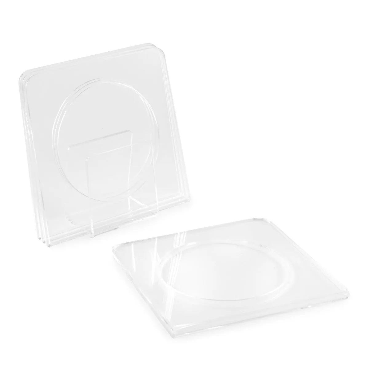 Insertable Single Fold Cocktail Napkin Coaster with Stand Set of 4