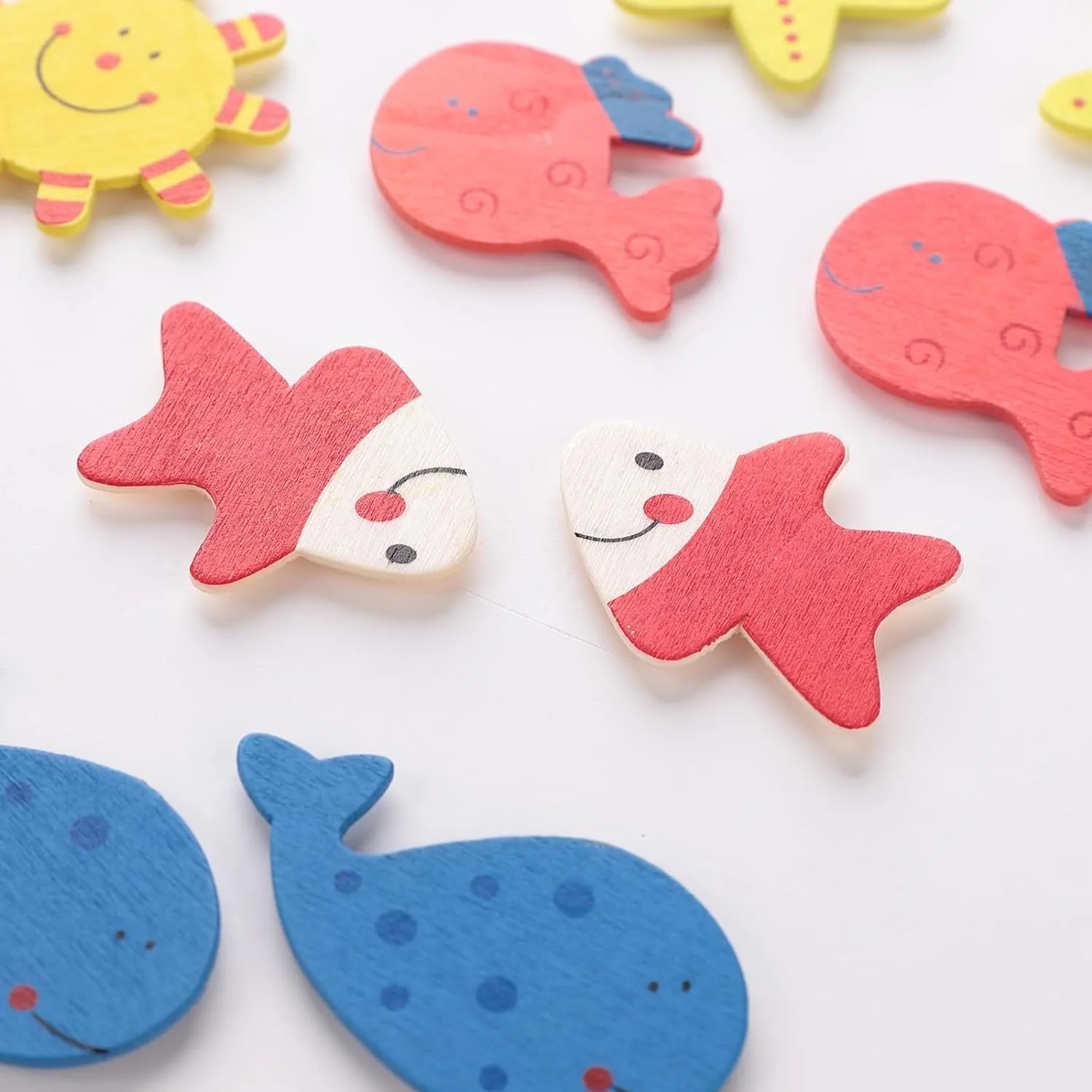 Kuber Industries Cute Fish Shape Fridge Magnets|Home Décor|Best Souvenir Gift|Pack of 120 (Multi)