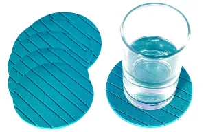 Kuber Industries Soft EVA Foam Coasters for Home Kitchen, Office Desk, Set of 6 (Green)-HS_38_KUBMART21362