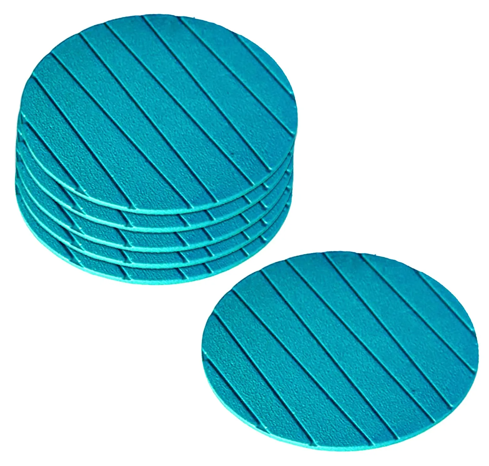 Kuber Industries Soft EVA Foam Coasters for Home Kitchen, Office Desk, Set of 6 (Green)-HS_38_KUBMART21362