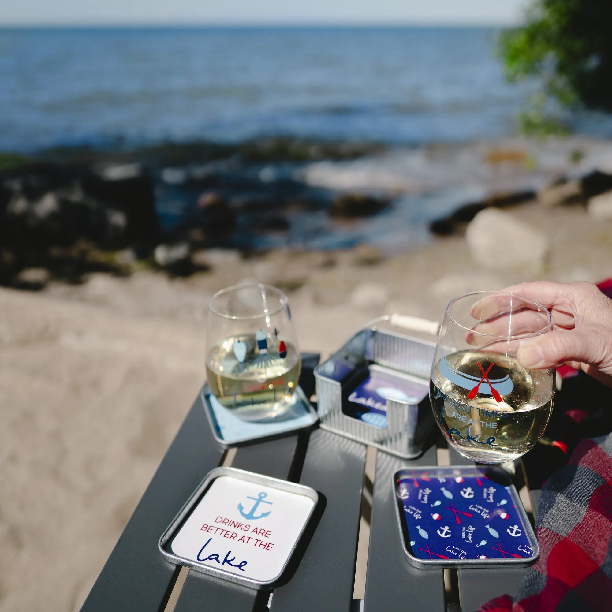 Lake 4" Coaster Set (4 Piece)