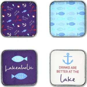 Lake 4" Coaster Set (4 Piece)