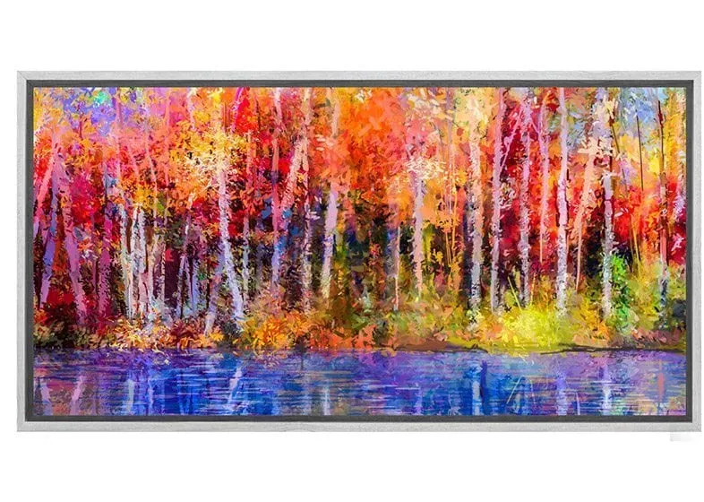 Lakeside Forest Panorama | Canvas Wall Art Print