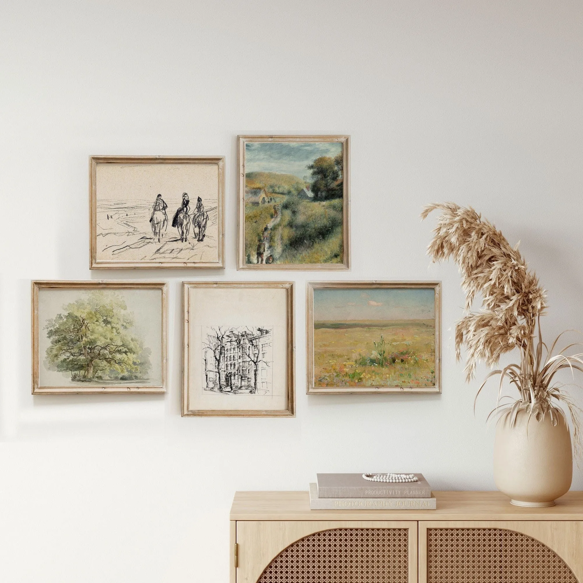 Landscape Vintage and Sketches Gallery Wall Art